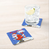 Skiing Weihnachten Untersetzer (Vor Ort)