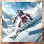 Skiing Window Clying Fensteraufkleber (Blatt 2)