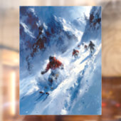 Skiing Window Clying Fensteraufkleber (Blatt 2)