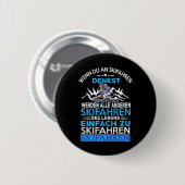 SKIING Winter für Skifahrer Button (Vorne & Hinten)