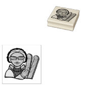 Skiing winter gummistempel (Stempel)