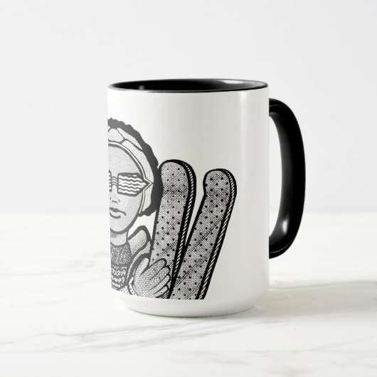 Skiing winter tasse (VorderseiteRechts)