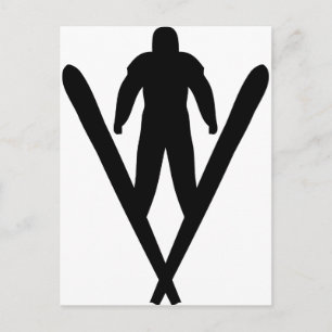 Skijumper Postkarte