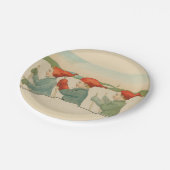 Skijungs, alte Skandinavier, Weihnachten Pappteller (Schrägansicht)