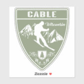 Skikabel Wisconsin Aufkleber (Blatt)