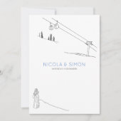 Skikarren Hoch über den Bergen - Schneebedeckte Gi Einladung (Vorderseite)