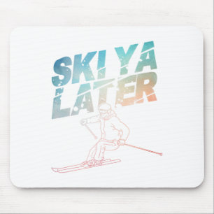 Skikarte für Männer Schneeschuhwandern im Winter Mousepad