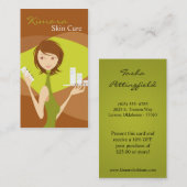 Skikarte Gesichtspflege Vector Shop Girl Business Visitenkarte (Vorne/Hinten)
