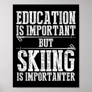 Skikunst Für Männer Frauen Kinder Wintersport Ski Poster
