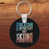 Skikunst für Männer Frauen Kinder Wintersport Skil Schlüsselanhänger (Vorderseite)