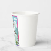 Skilandschaft Cartoon Pappbecher (Links)