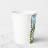 Skilandschaft Cartoon Pappbecher (Rechts)