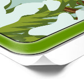 Skilandschaft Cartoon Poster (Ecke)