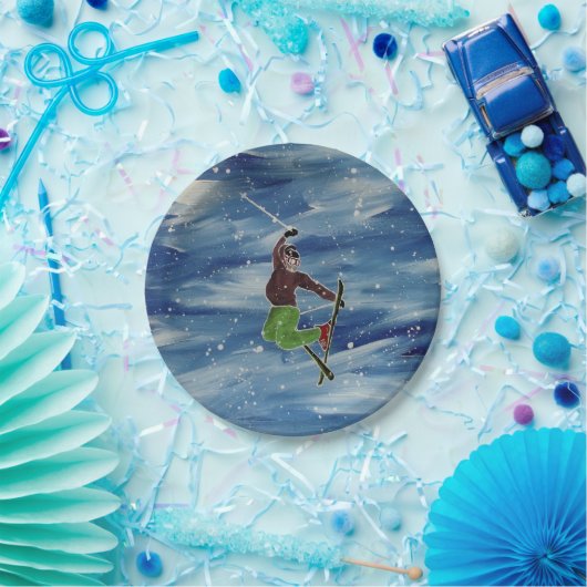 Skilangartenplatte Pappteller (Party)