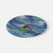 Skilangartenplatte Pappteller (Schrägansicht)