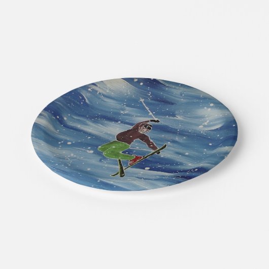 Skilangartenplatte Pappteller (Schrägansicht)