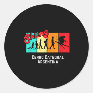 Skilanglauf Cerro Catedral Argentinien für Männer Runder Aufkleber