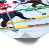 Skilanglauf Labradors Artwork Poster (Ecke)