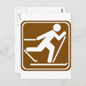 Skilanglauf-Markierung Postkarte (Vorne/Hinten)