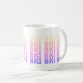 Skilanglauf Multicolor moderne Schriftart Frauen Kaffeetasse (VorderseiteRechts)
