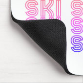 Skilanglauf Multicolor moderne Schriftart Frauen Mousepad (Ecke)