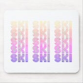 Skilanglauf Multicolor moderne Schriftart Frauen Mousepad (Vorne)