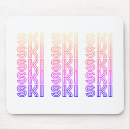 Skilanglauf Multicolor moderne Schriftart Frauen Mousepad