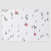 Skilanglauf Roter Skilift Illustration Seidenpapier (Vorderseite)