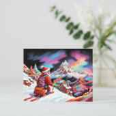 Skilanglauf Santa hinunter zu Tal Weihnachten (Stehend Vorderseite)