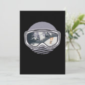 Skilanglauf Skifahren Skifahren Wintersportgeschen Einladung (Stehend Vorderseite)