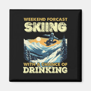 Skilanglauf Snow Fan Snowboarden Skiberg Magnet