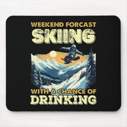 Skilanglauf Snow Fan Snowboarden Skiberg Mousepad (Vorne)