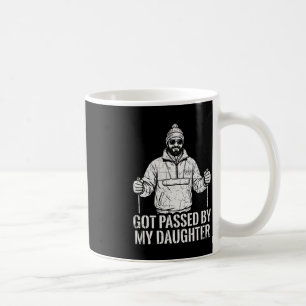 Skilanglauf-Vater wird von Tochter gefahren Sport Kaffeetasse