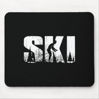 Skilanglauf Vintage-Wintersport für Mousepad