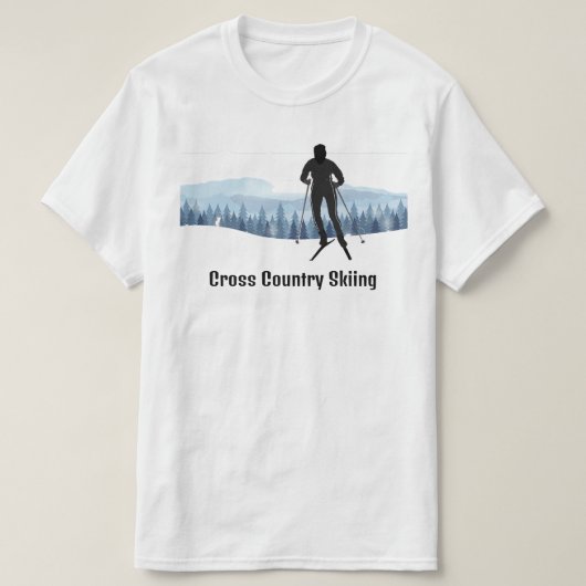 Skilanglaufdesign T T-Shirt (Design vorne)