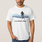 Skilanglaufdesign T T-Shirt (Vorderseite)