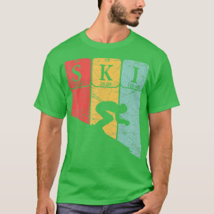 Skilanglaufelemente Skier Nerd Vintag T-Shirt