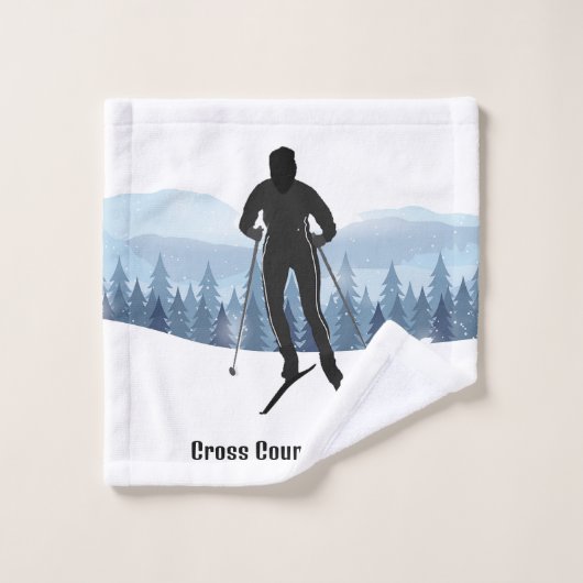 Skilanglaufplanung Badhandtuch Set (Waschlappen)