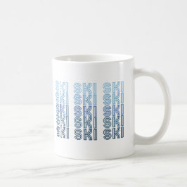 Skilangsport blauer Text Kaffeetasse