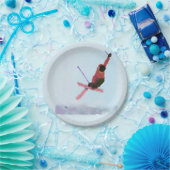 Skilaufen Kunst Pappteller (Party)