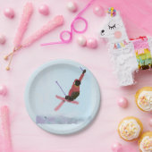 Skilaufen Kunst Pappteller (Party)