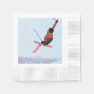 Skilaufen Kunst Serviette