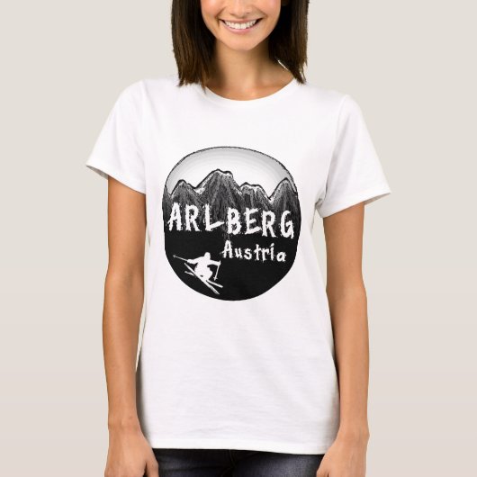 Skiläufer Arlberg Österreich T-Shirt (Vorderseite)