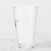 Skiläufer in Aquarellon Glas (Links)