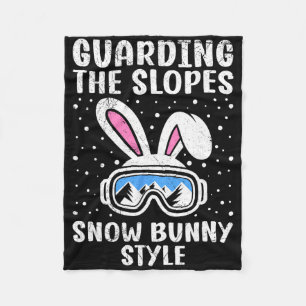Skilehrer bewacht die Hänge im Snow Bunny Style Sk Fleecedecke