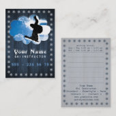 Skilehrer - Business-, Fahrplan-Karte Visitenkarte (Vorne/Hinten)