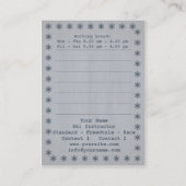 Skilehrer - Business-, Fahrplan-Karte Visitenkarte (Rückseite)