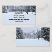 Skilehrer für Langlaufen Visitenkarte (Vorne/Hinten)