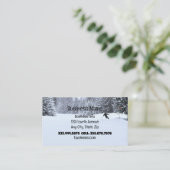 Skilehrer für Langlaufen Visitenkarte (Stehend Vorderseite)