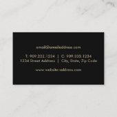 Skilehrer - Imitate Gold Foil Business Card Visitenkarte (Rückseite)